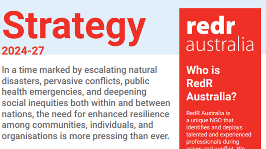 A renewed strategy for RedR Australia